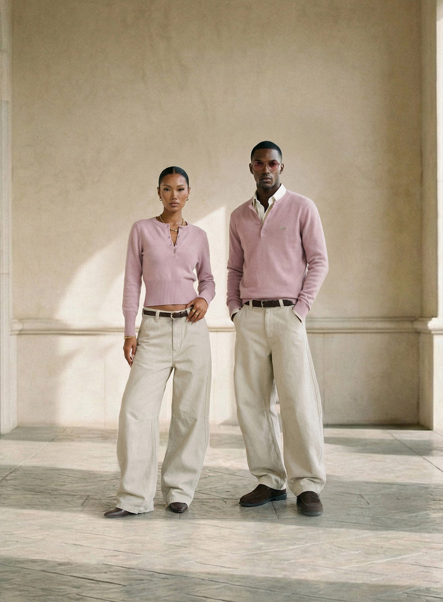 [w-pts26-006] Mystic Formal Curved Chino Pants - Cream