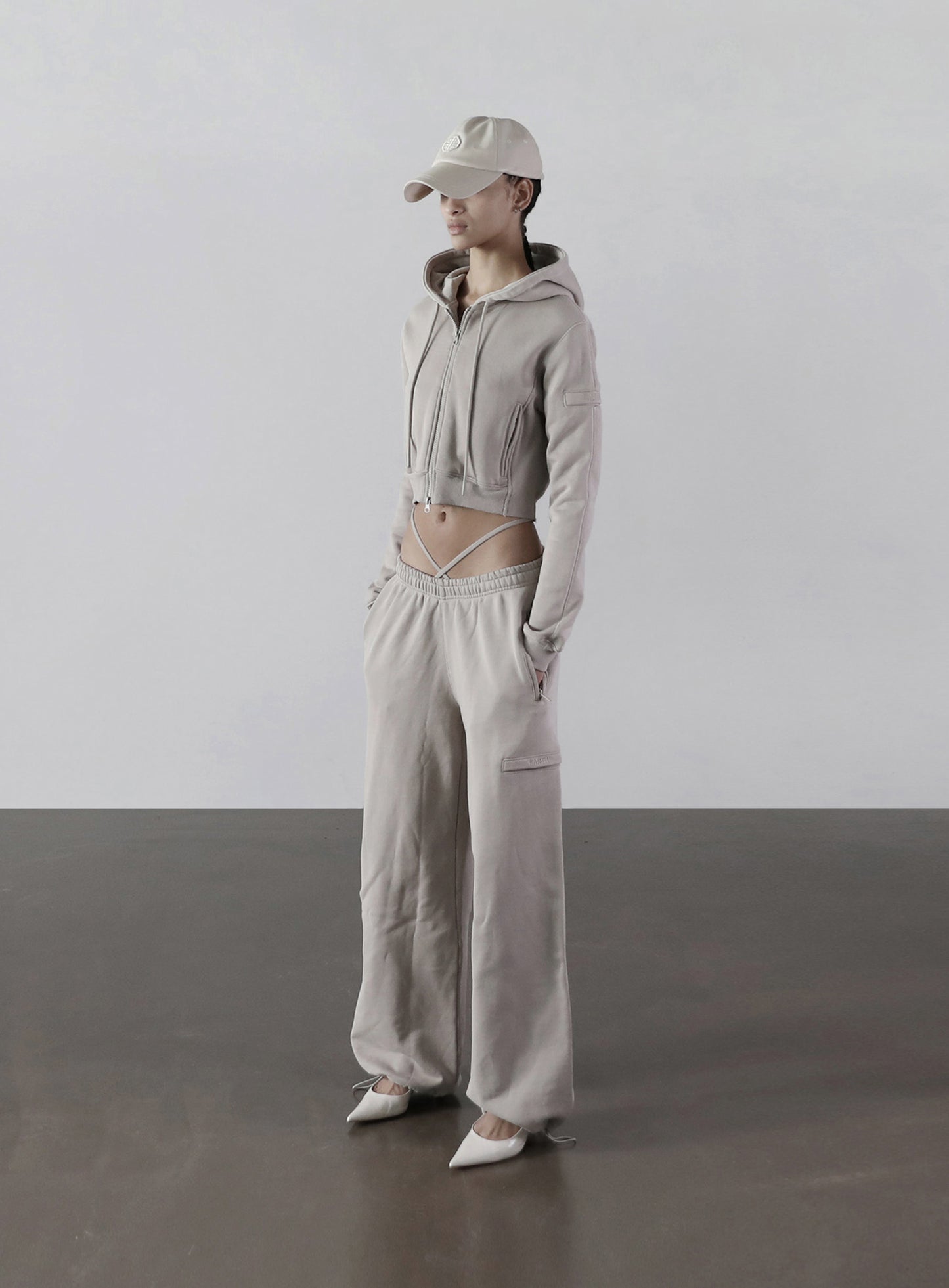Super Wide 2 Way Jogger - Low Rise - Wheat