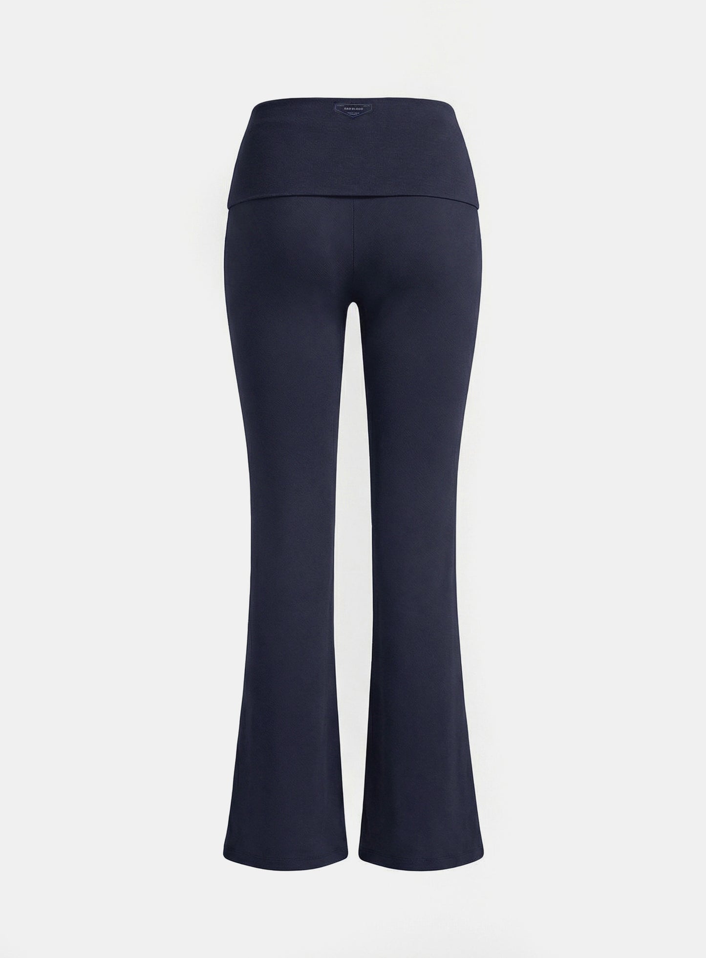[w-pts26-029] BS Cotton Jersey Essential Fold-Over Bootcut Pants - Navy
