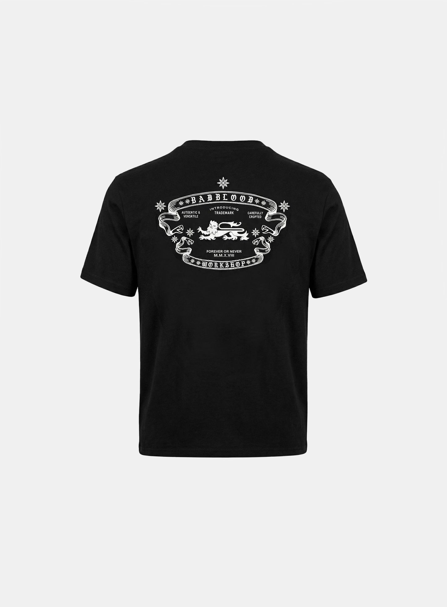 [w-tee26-109] Mystic Emblem Short Sleeve T-Shirt - Black
