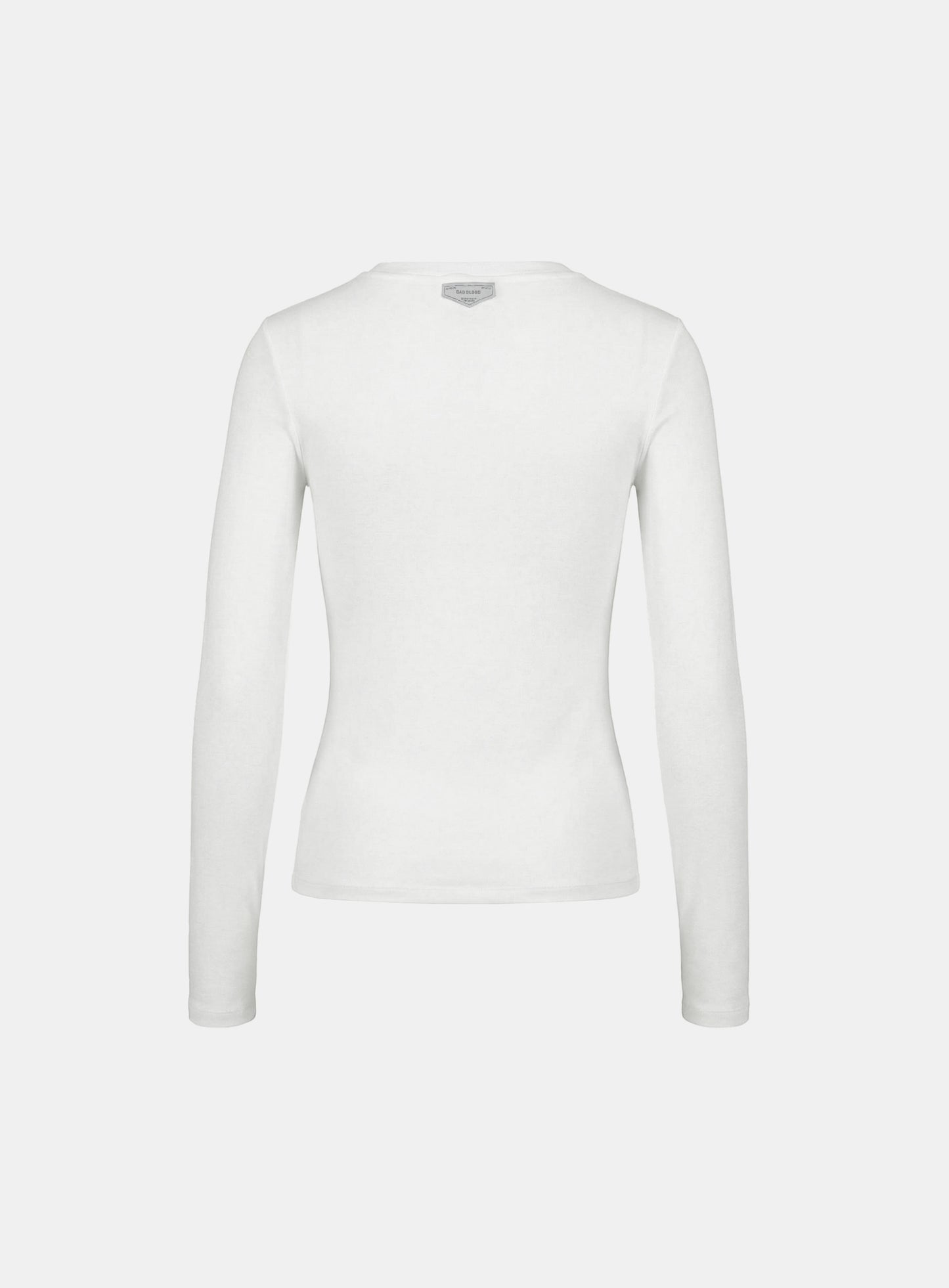 [w-tee26-044] BS Cotton Jersey Fitted Henley Neck Long Sleeve T-Shirt - Black