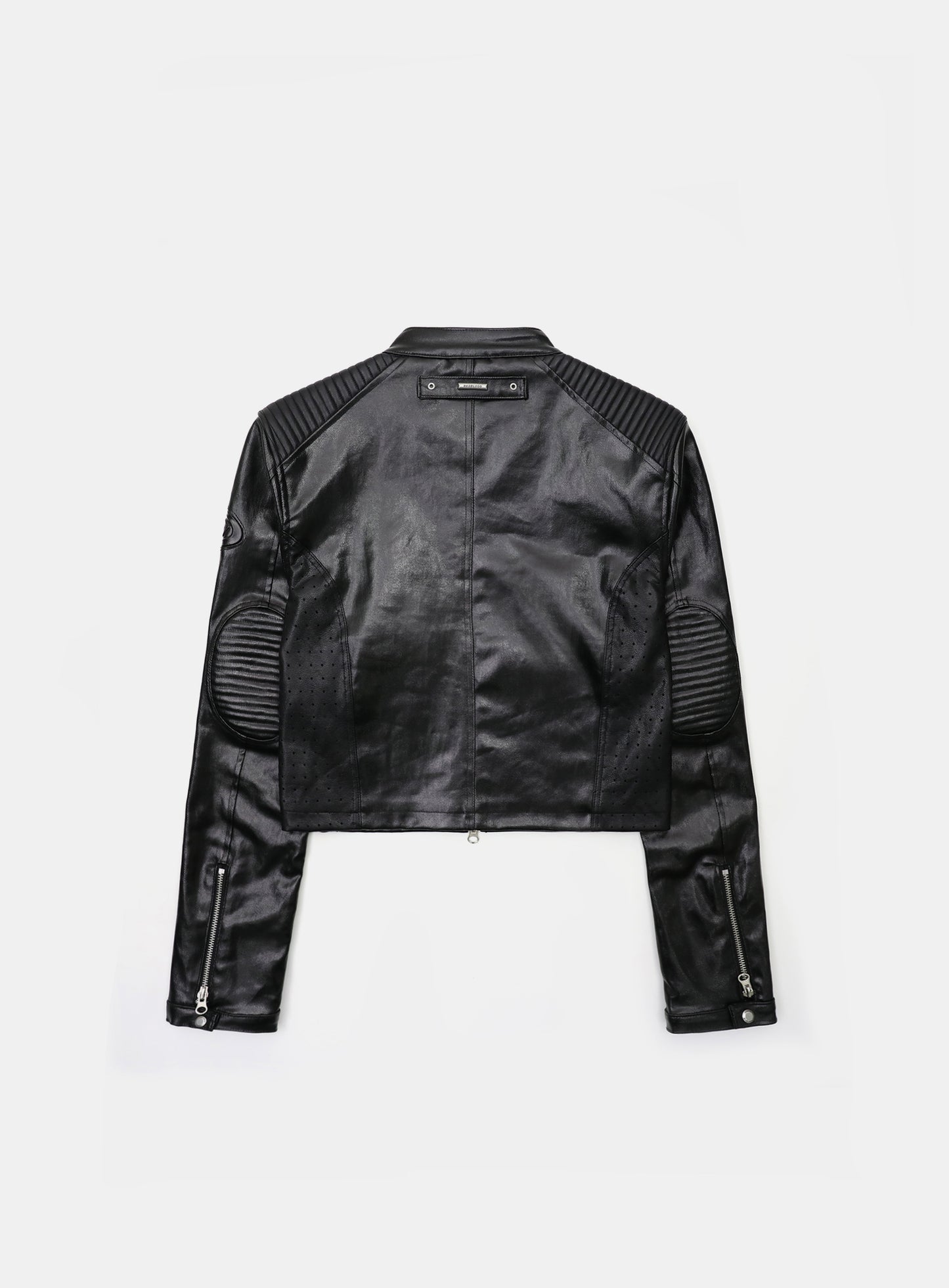 Squad Crop Racer Jacket - Coated Black