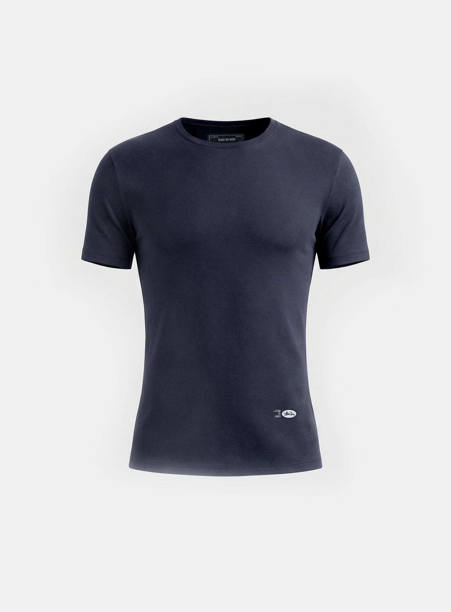 [w-tee26-052] BS Cotton Jersey Fitted Short Sleeve T-Shirt - Navy