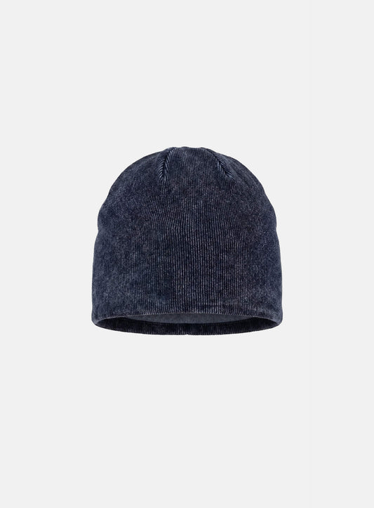[w-hat26-001] Viper Logo Cotton Rib Pocket Beanie - Blue