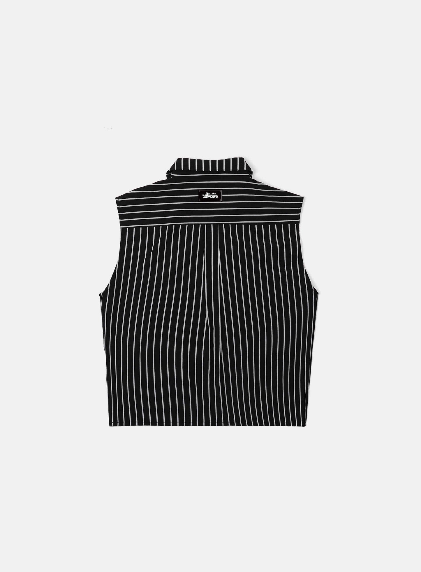 AJ Easy Sleeveless Polo - Black/Stripe