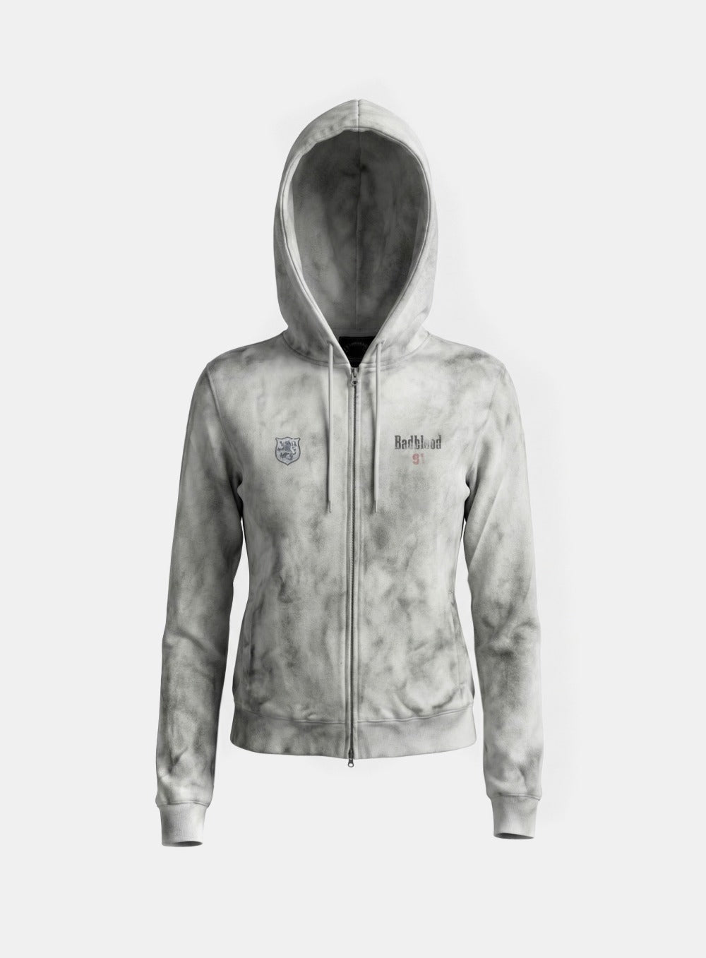 Sun Faded 2 Hooded Zip-Up - White