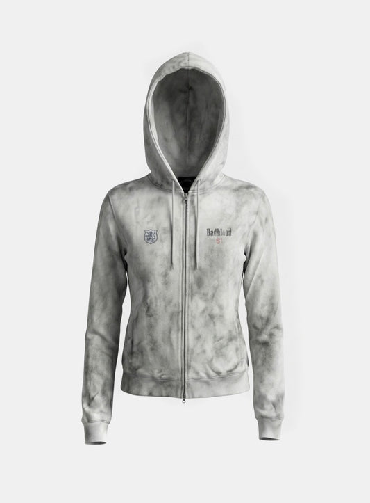 Sun Faded 2 Hooded Zip-Up - White