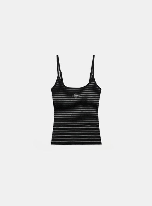 Beyond Soft String Tank - Stripe Black