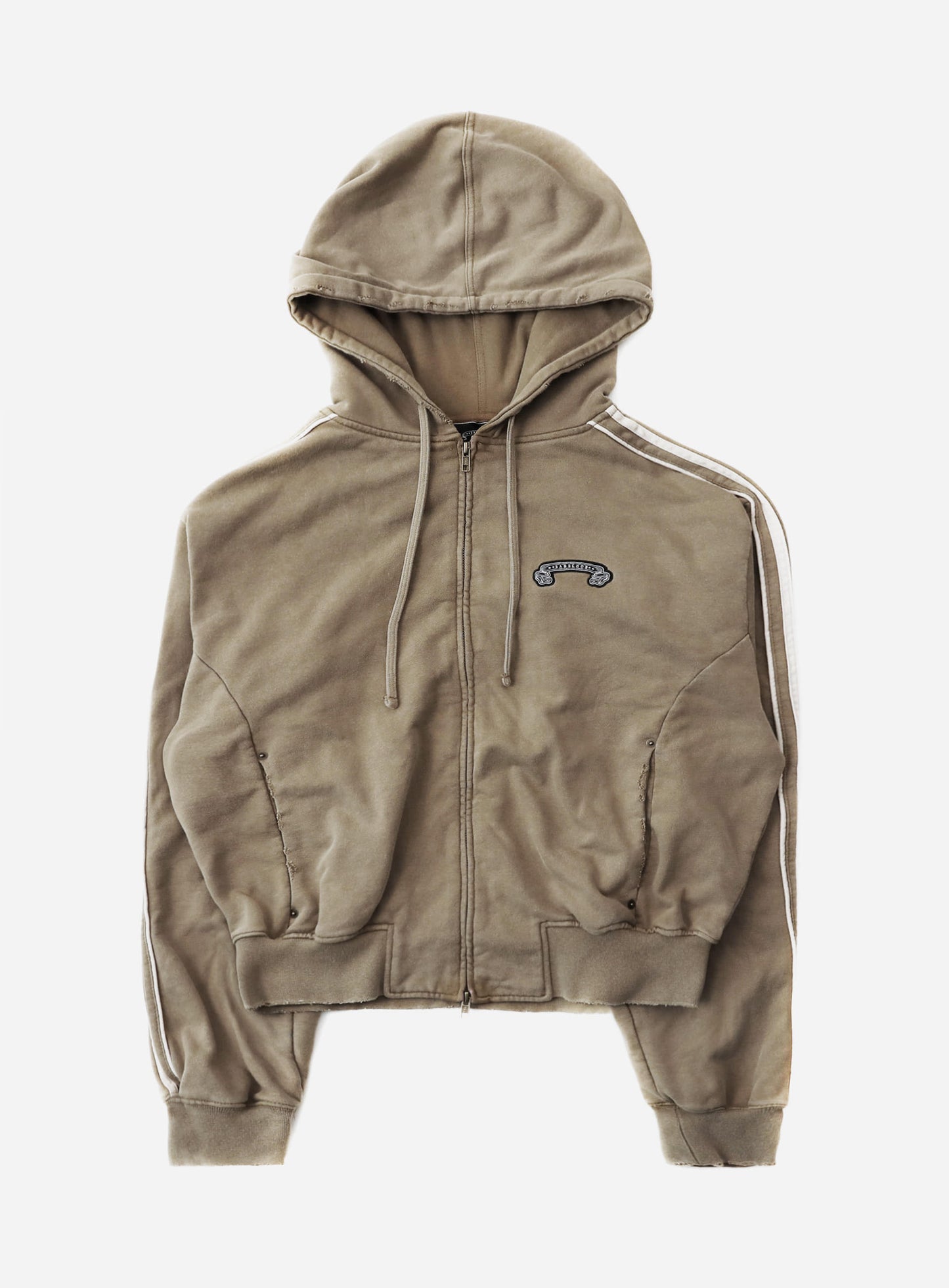 Billy Washed Hooded Zip-Up - Sand