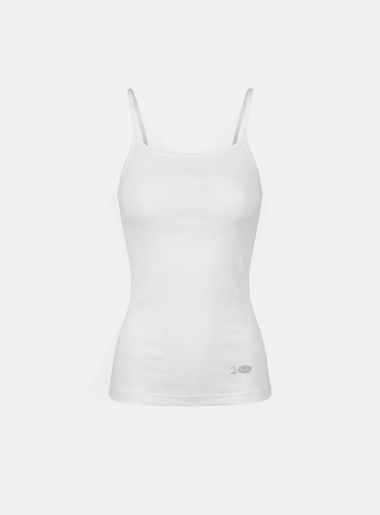 [w-tnk26-004] BS Cotton Jersey String Tank - White