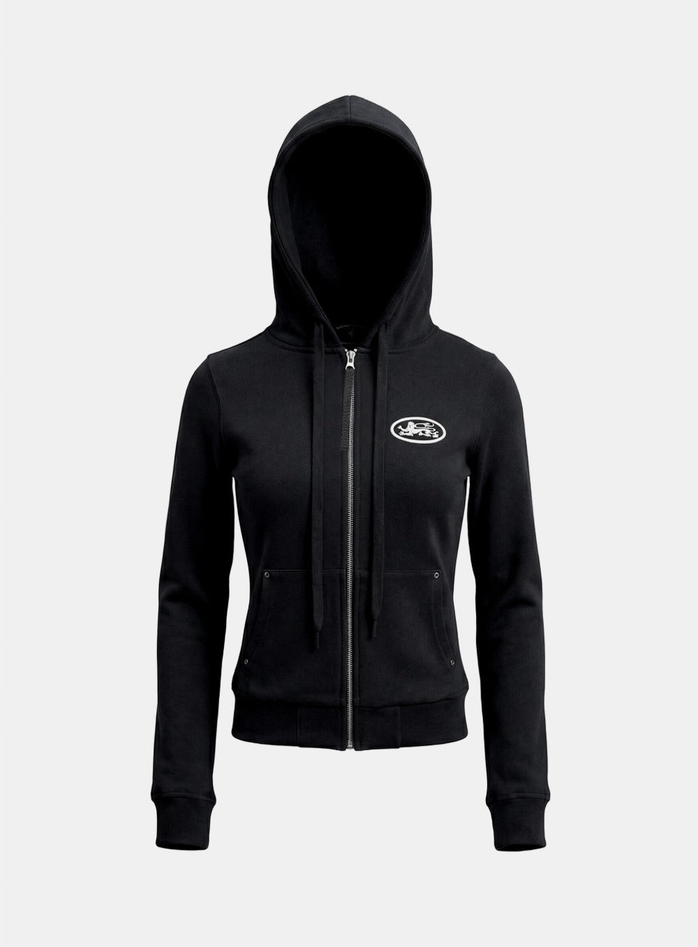 [w-hde26-025] Mystic Capsule Slim-Fit Zip-Up Hoodie - Black