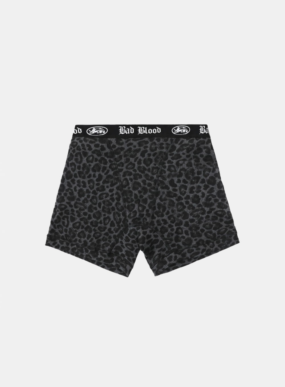 [w-pnt25-013] Mystic Waffle Knit Boxer Briefs - Black Leopard