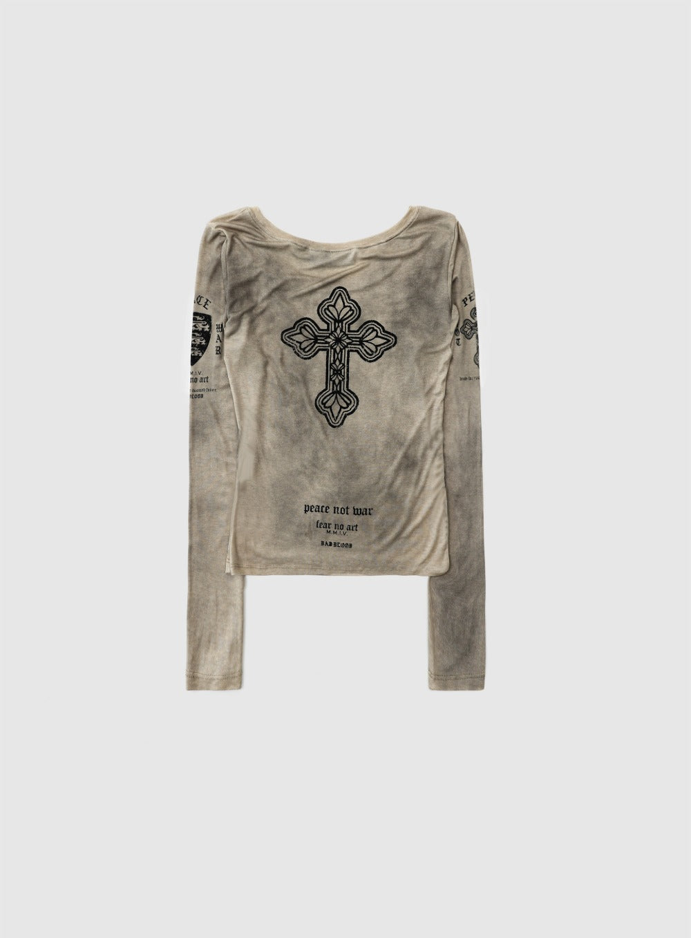 PEACE NOT WAR Loose Fit Tee - Dusty Beige