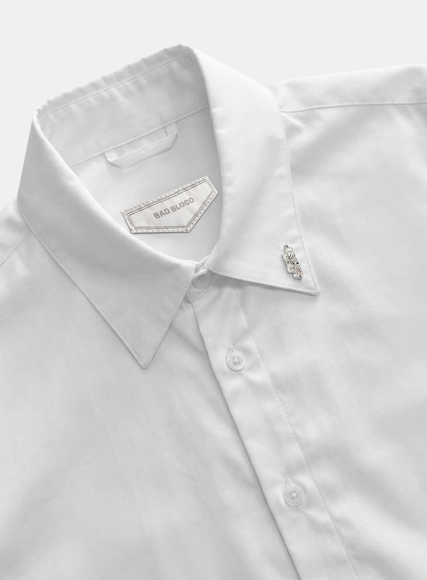 [w-sht26-005] Uniform Classic Slim-Fit Dress Shirt - White