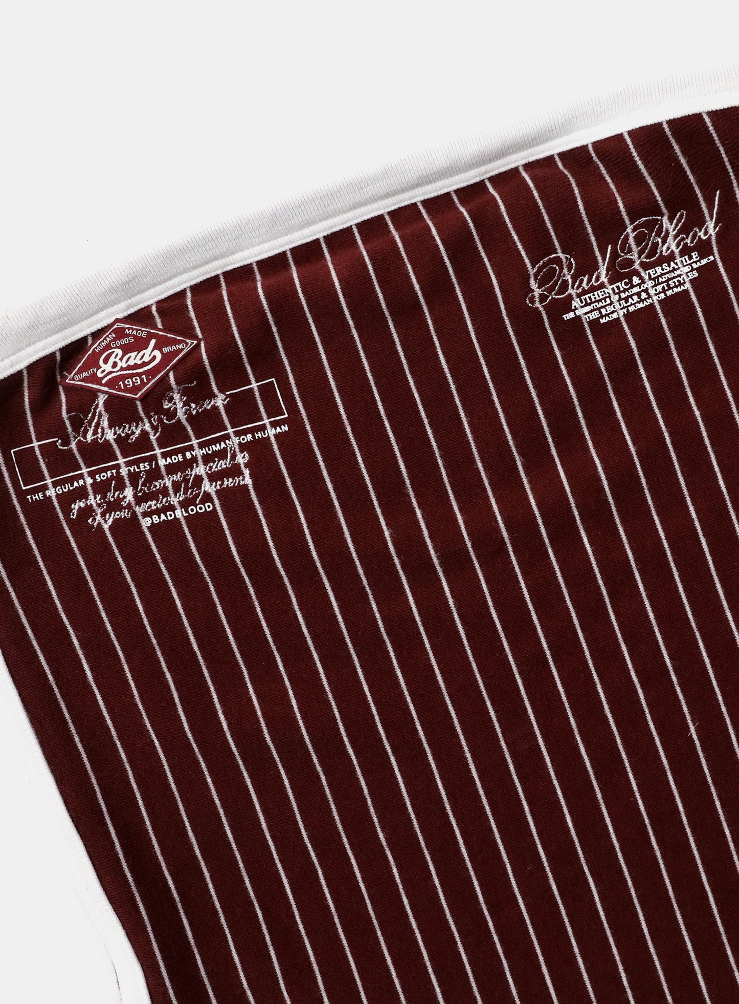 Classic Logo Stripe Tube Top - Wine