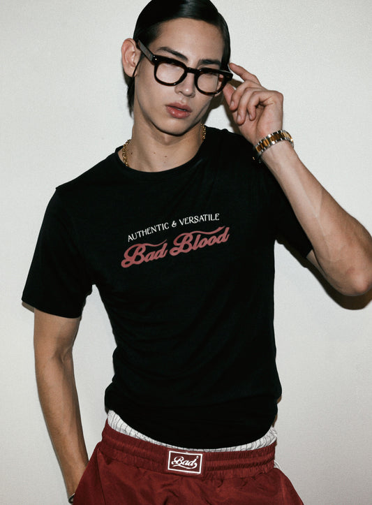 Script Logo Slim T-Shirt - Black