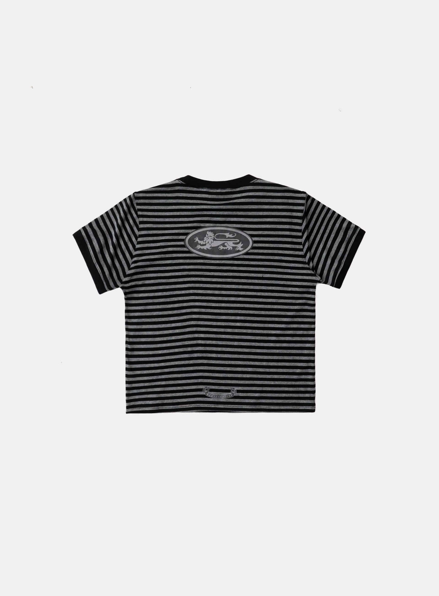 Tiny Logo Jersey Ringer T-Shirt - Black/Stripe