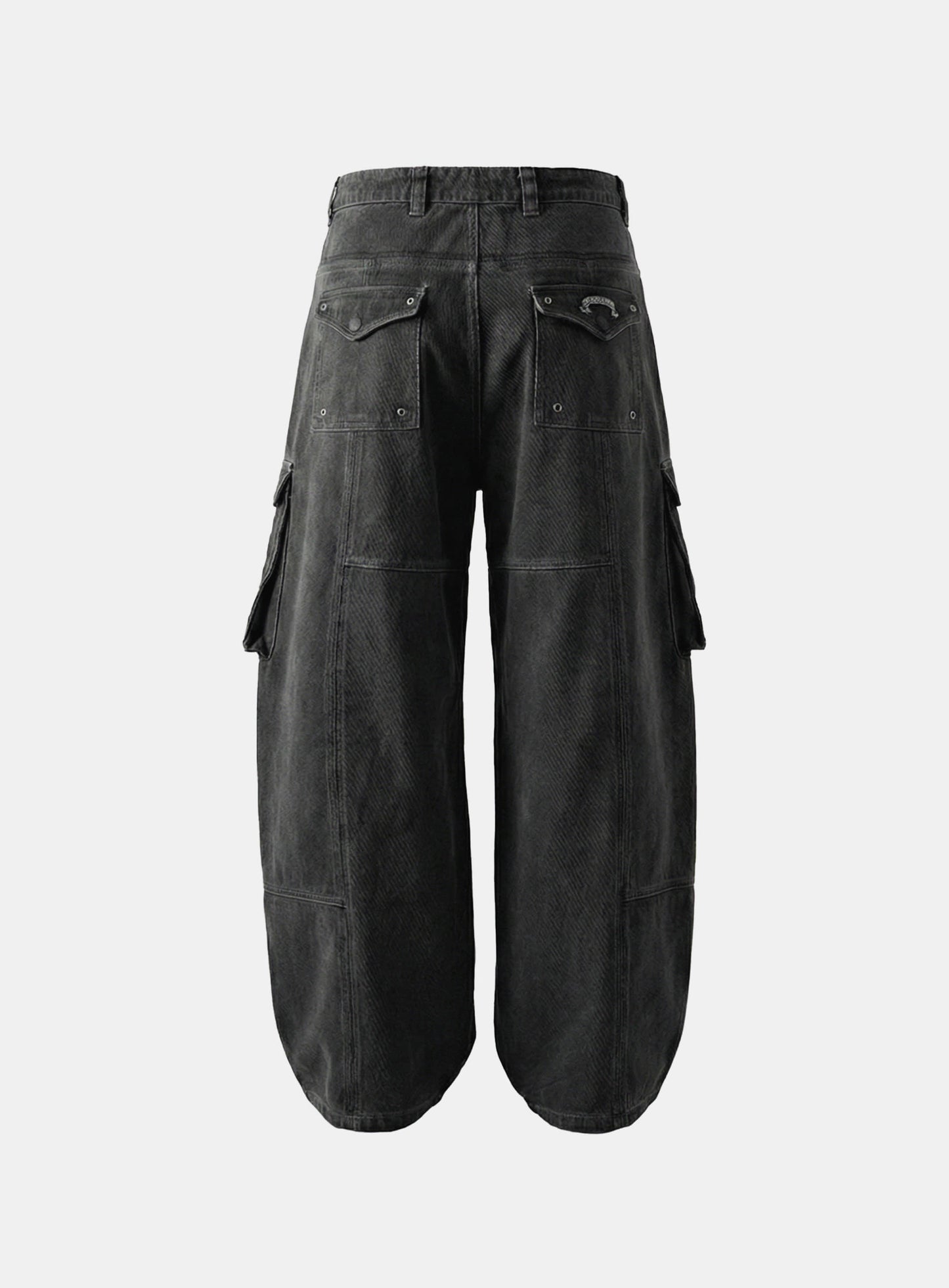 [w-pts26-068] Arc Curved Fit Cargo Pants - Charcoal
