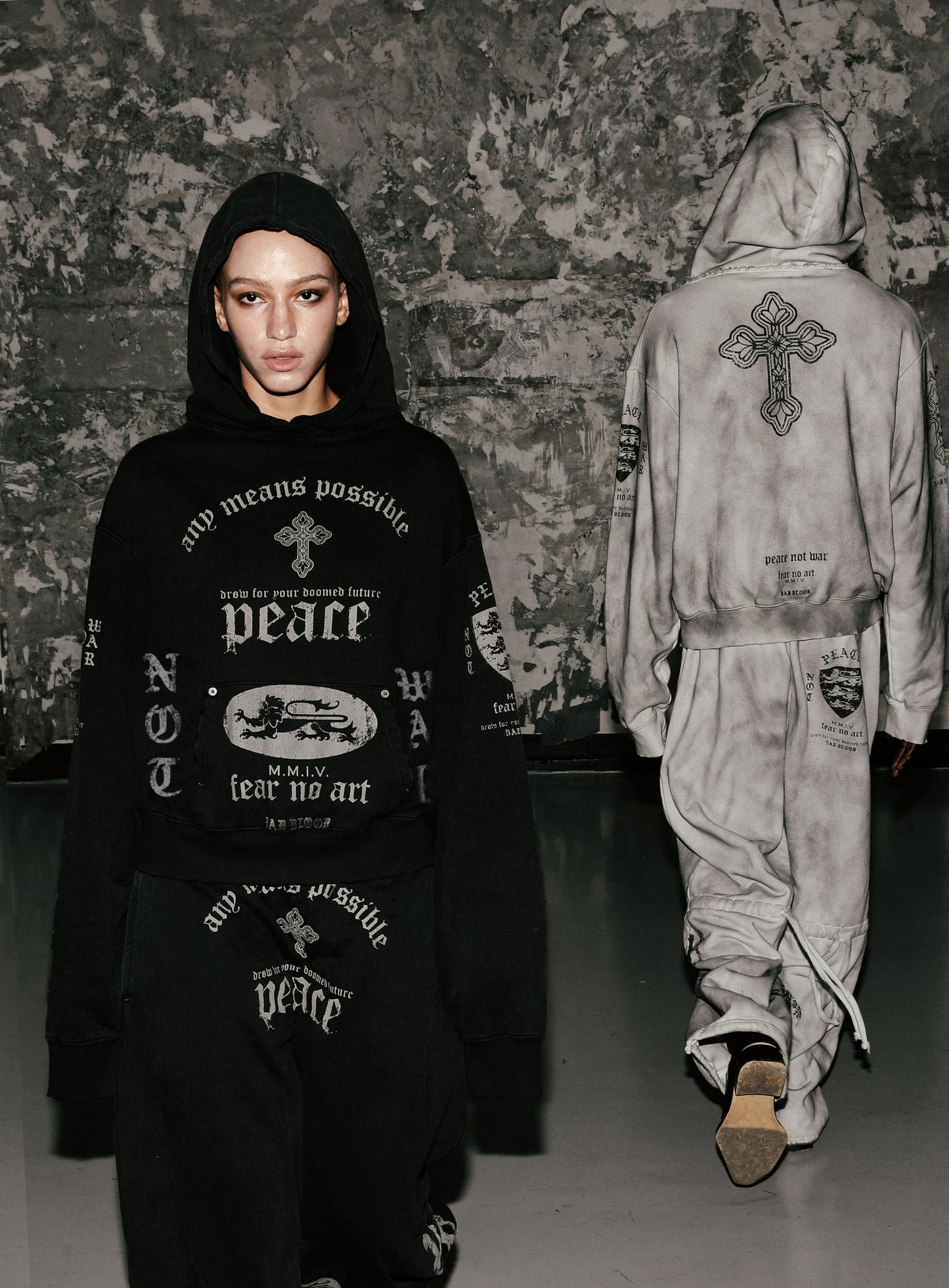 PEACE NOT WAR Jogger - Dusty White