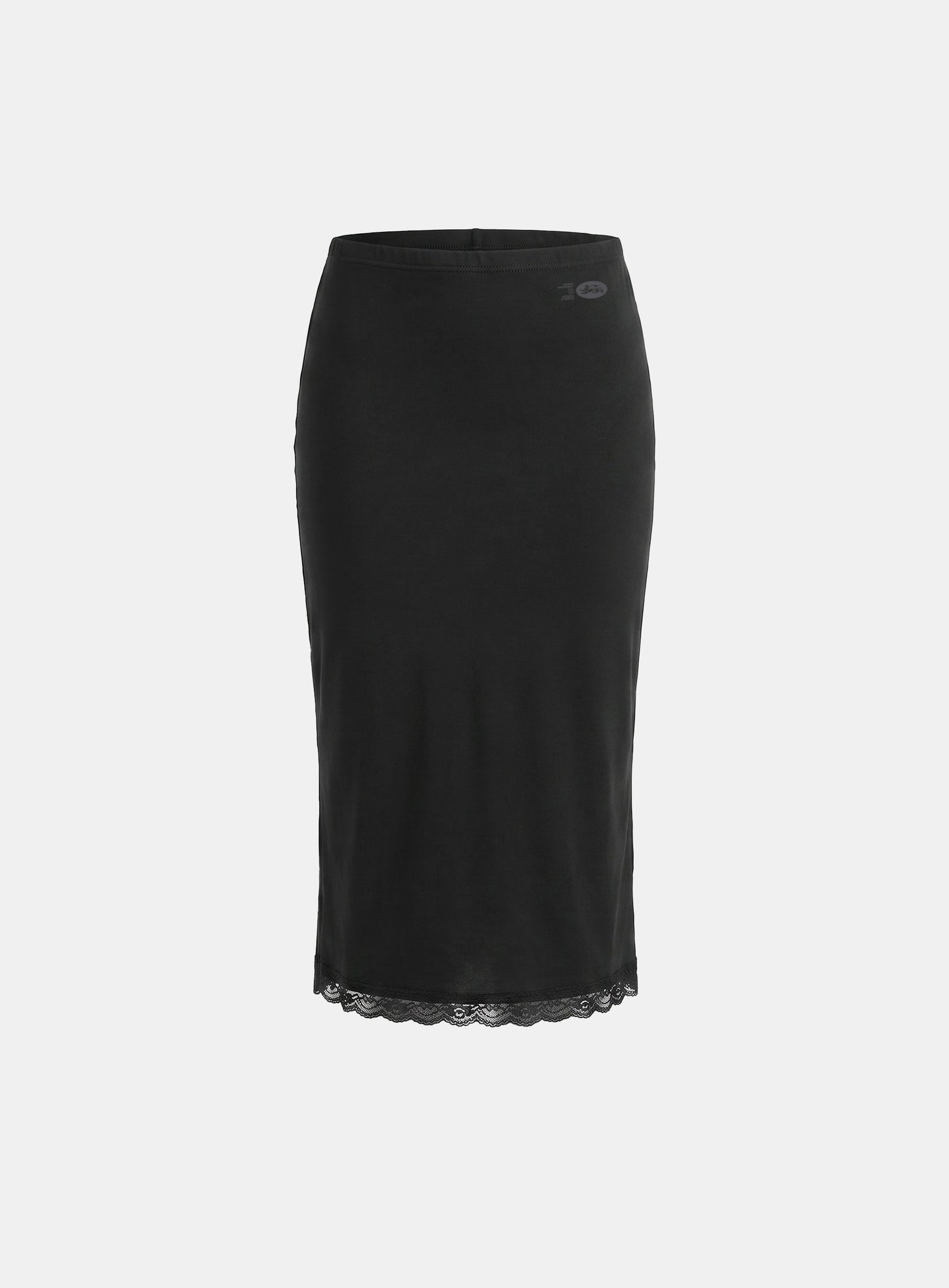 [w-skt26-022] Everyday Lace Midi Skirt - Black