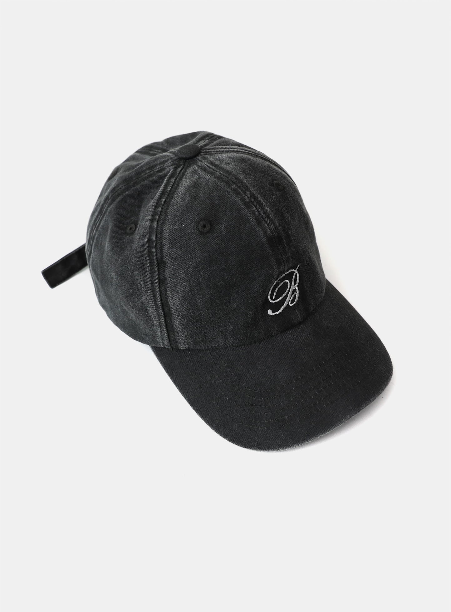 Washed Classic Mini Logo Ball Cap - Black