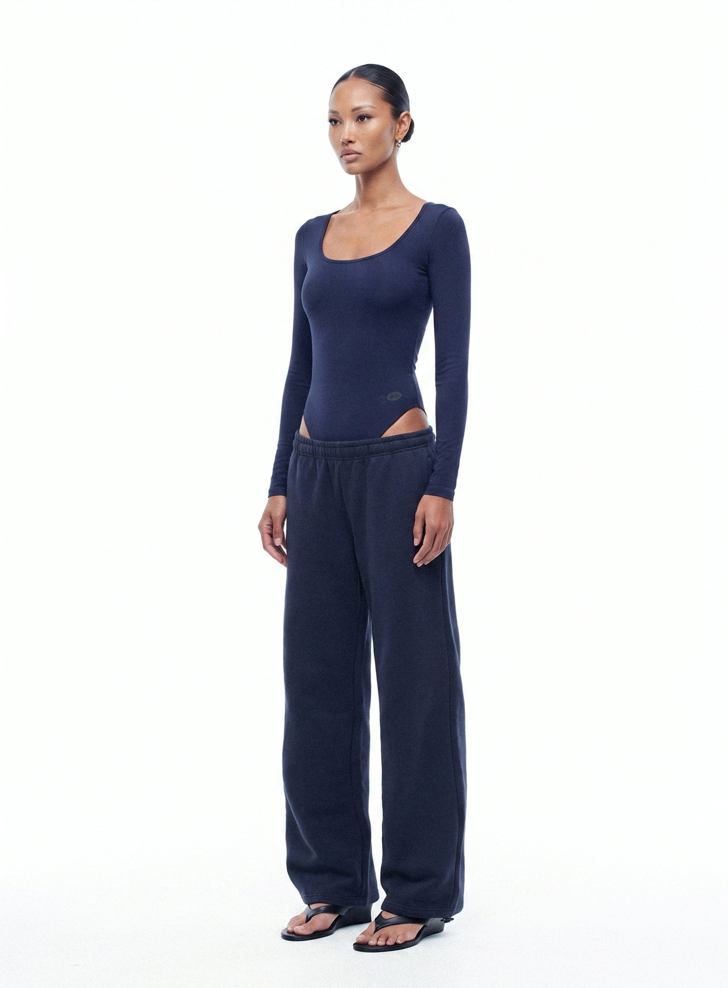 [w-jst26-013] Everyday Scoop Neck Bodysuit - Navy
