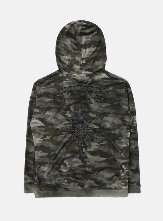 Cosmo Patch Hooded Long Sleeve - Green Camo