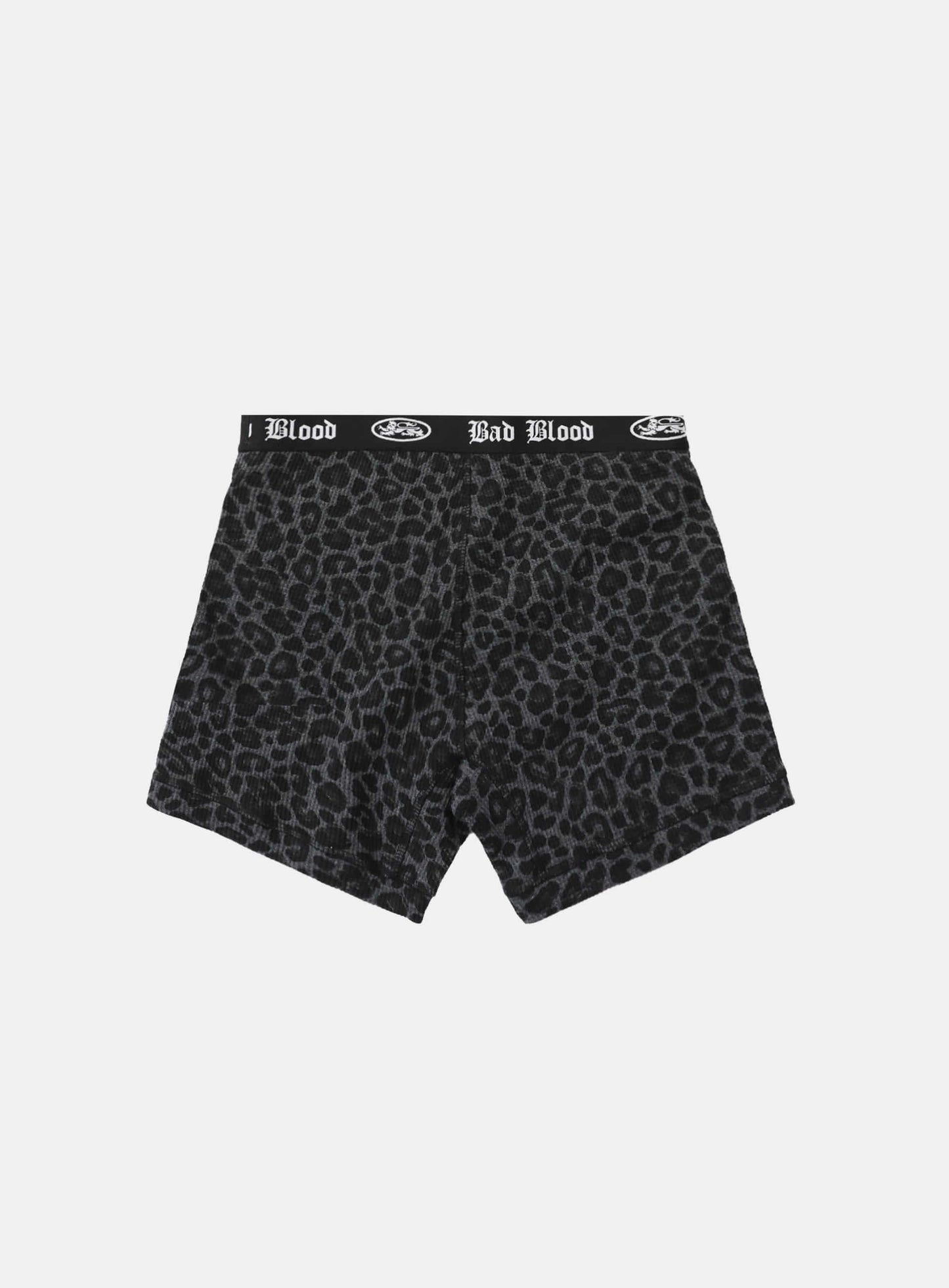 [w-pnt25-013] Mystic Waffle Knit Boxer Briefs - Black Leopard