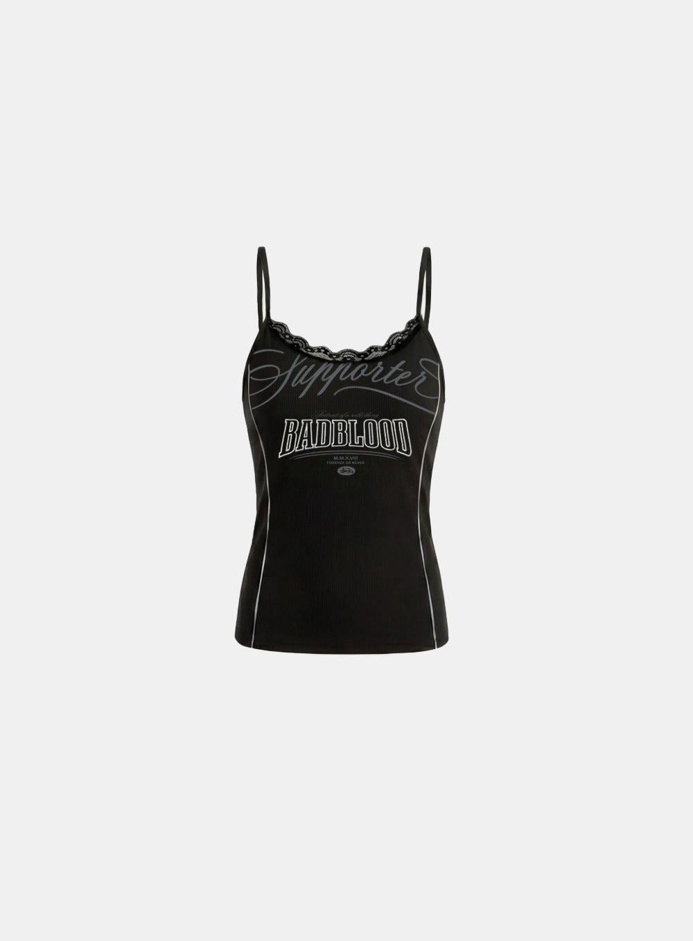 [w-tnk26-036] 90’s Vintage Club Cami Tank - Black