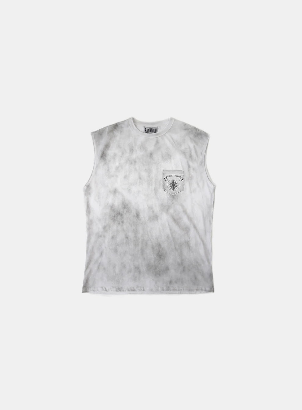 Cosmo Print Cut Off Tee - White