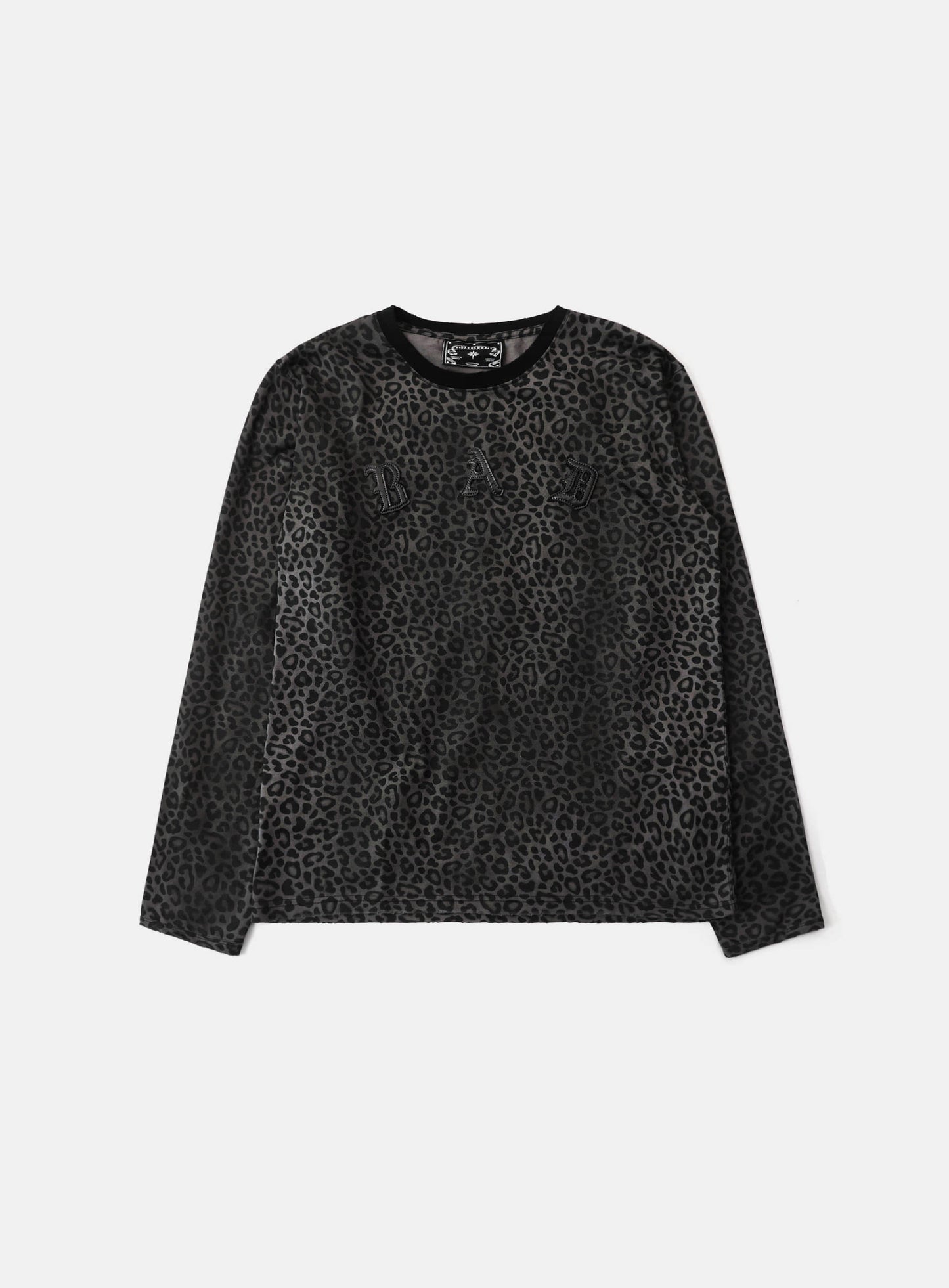 Cosmo Bad Patch Ringer Long Sleeve - Black Leopard
