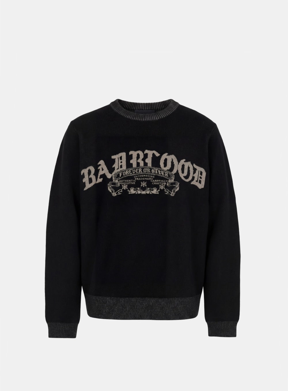 [w-knt26-002] Mystic Crewneck Sweater - Black