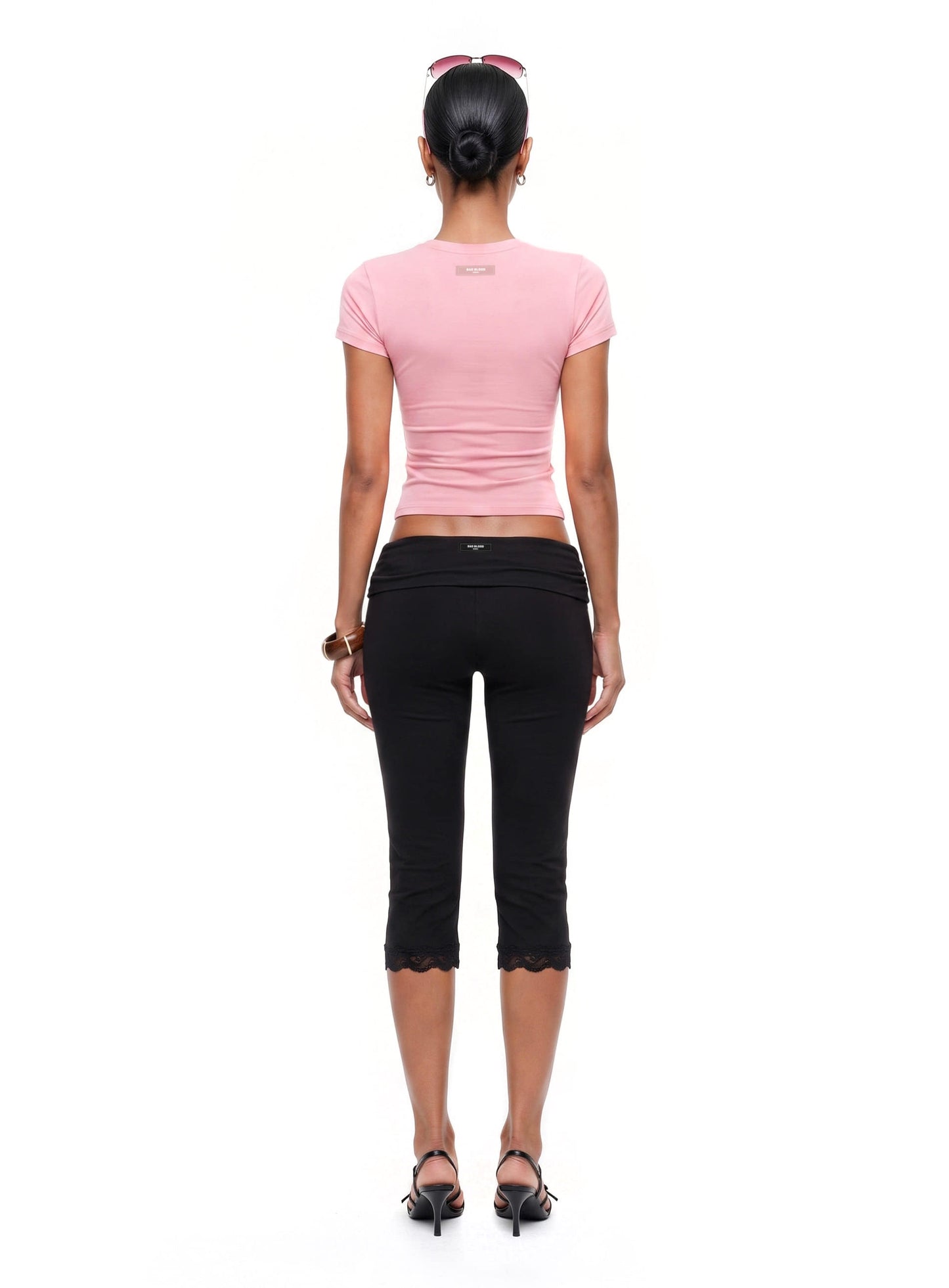 [w-tee26-195] Everyday Crew Neck Short Sleeve T-Shirt - Pink