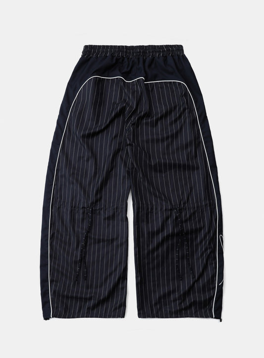 Dark Classic Pinstripe Track Pants - Navy