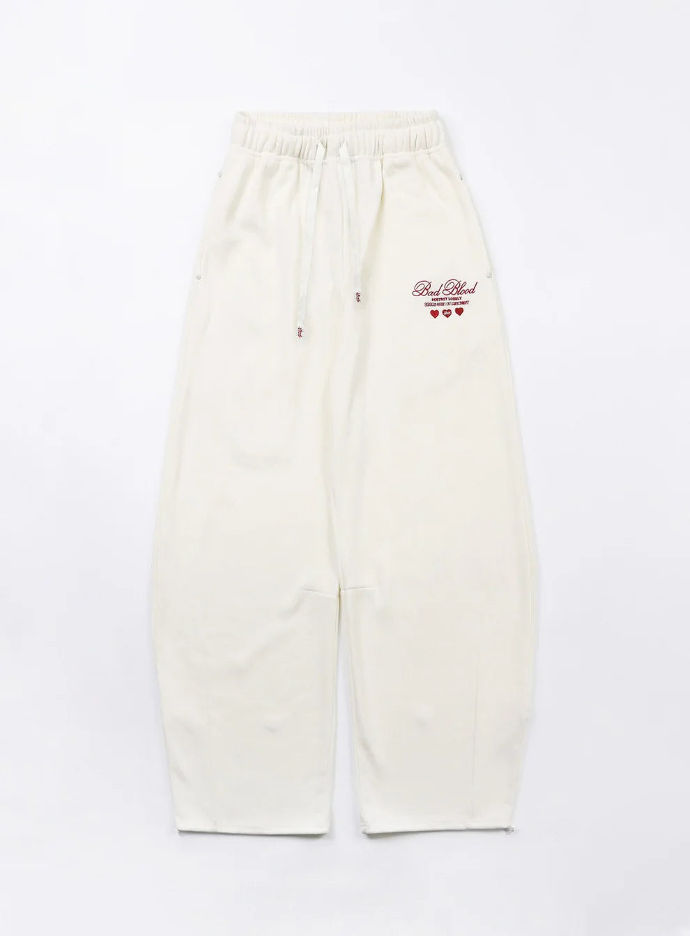 Classic Logo 2 Way Curved Jogger Trousers - Cream White