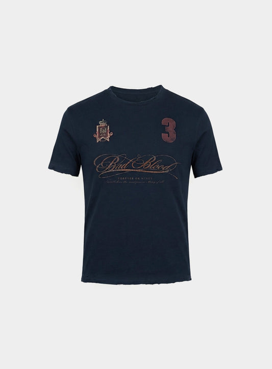 [w-tee26-099] Royal Classic Slim Fit Short Sleeve T-Shirt - Navy