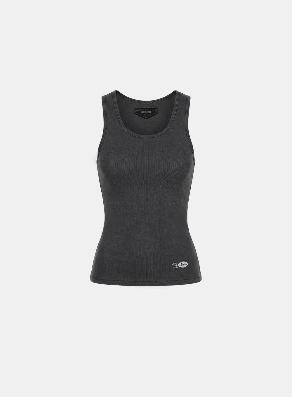 [w-tnk26-013] BS Cotton Jersey Classic Tank - Charcoal