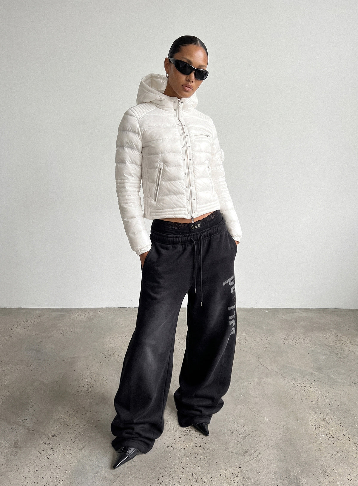 [﻿PREORDER] [w-jkt26-091] Viper 421 Midweight Hooded Puffer V2 – White