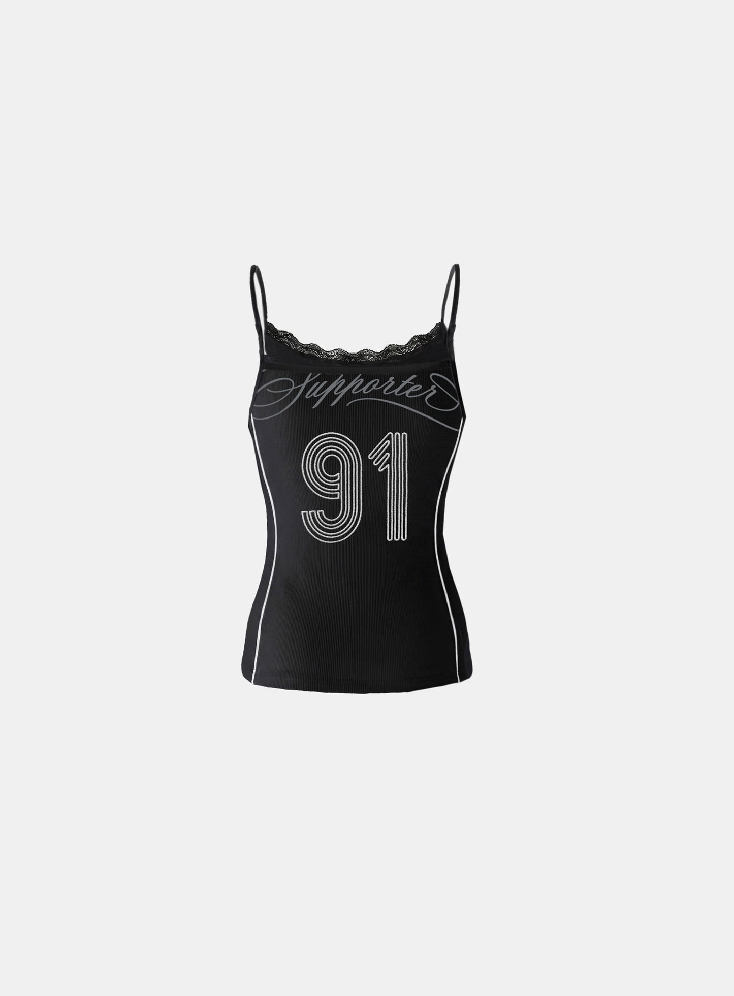 [w-tnk26-036] 90’s Vintage Club Cami Tank - Black