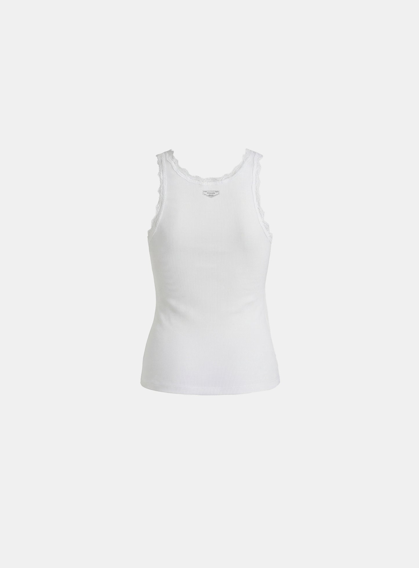 [w-tnk26-048] Ace of Spades Lace Tank - White