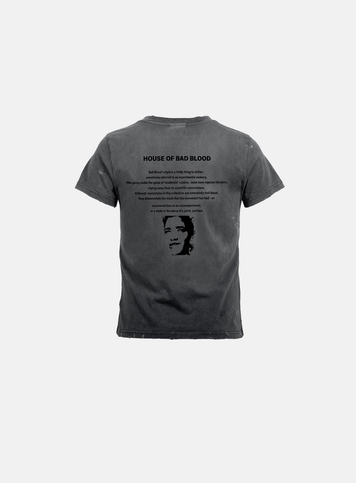 [w-tee26-144] H.B.B. Short Sleeve T-Shirt – Charcoal