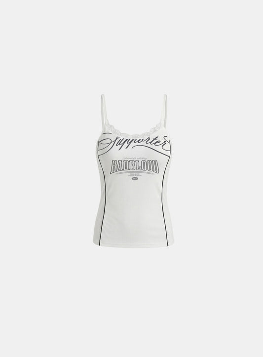 [w-tnk26-035] 90’s Vintage Club Cami Tank - White
