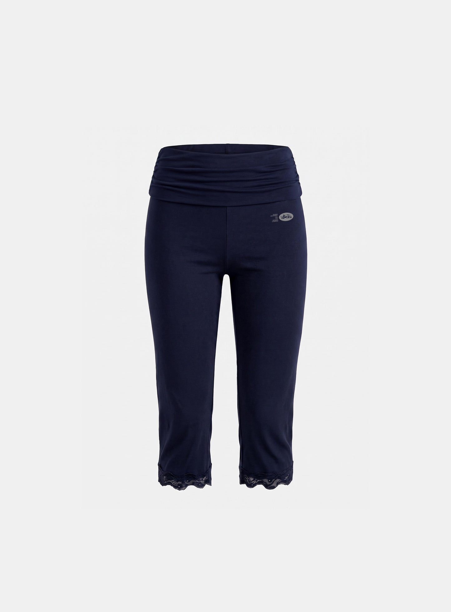 [w-srt26-036] Everyday Lace Capri Pants - Navy
