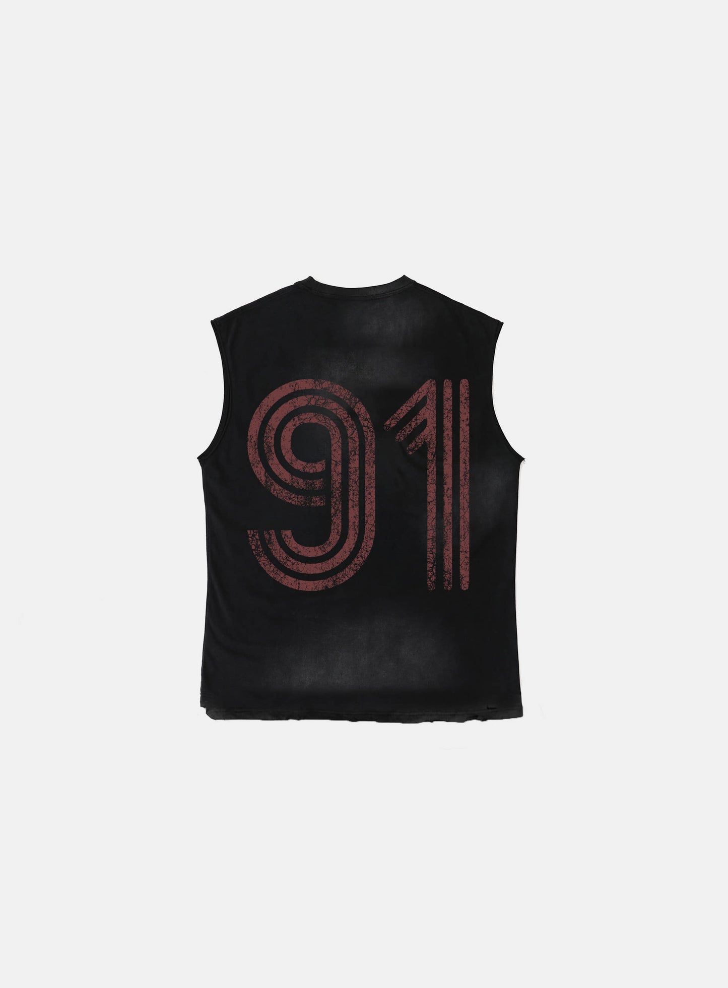 Sun Faded2 Cut Off Tee - Black