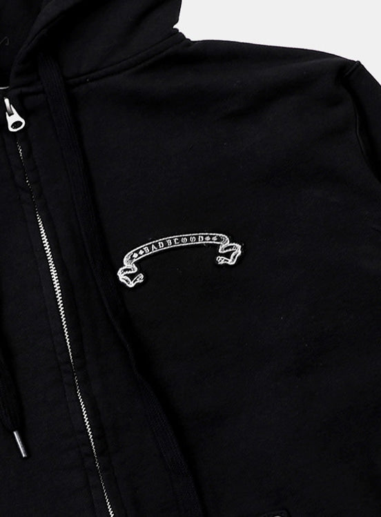 Viper Logo Hooded Zip-Up - Black