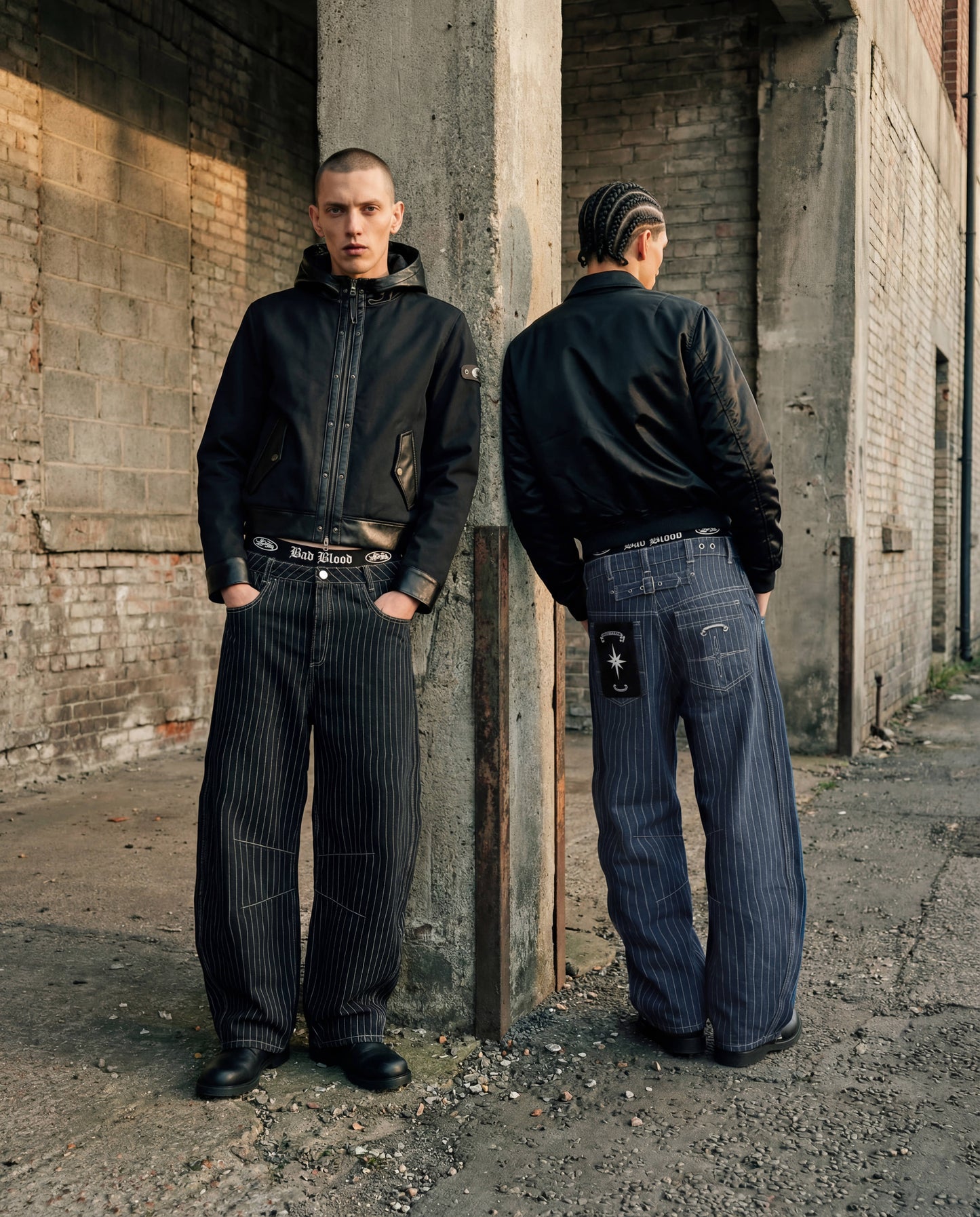 [w-jkt25-074] Viper91 Contrast Hooded Blouson - Black