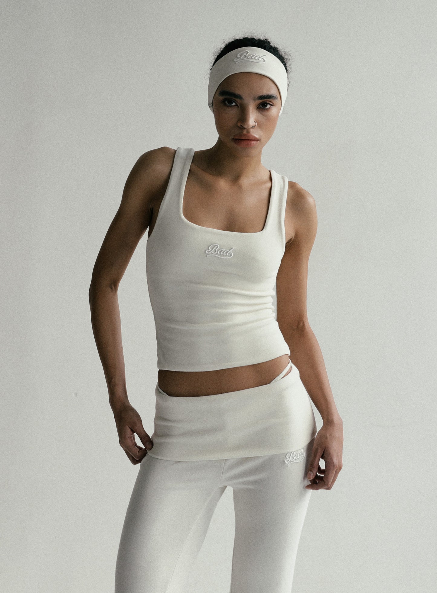 Beyond Soft Square Neck Tank - Cream