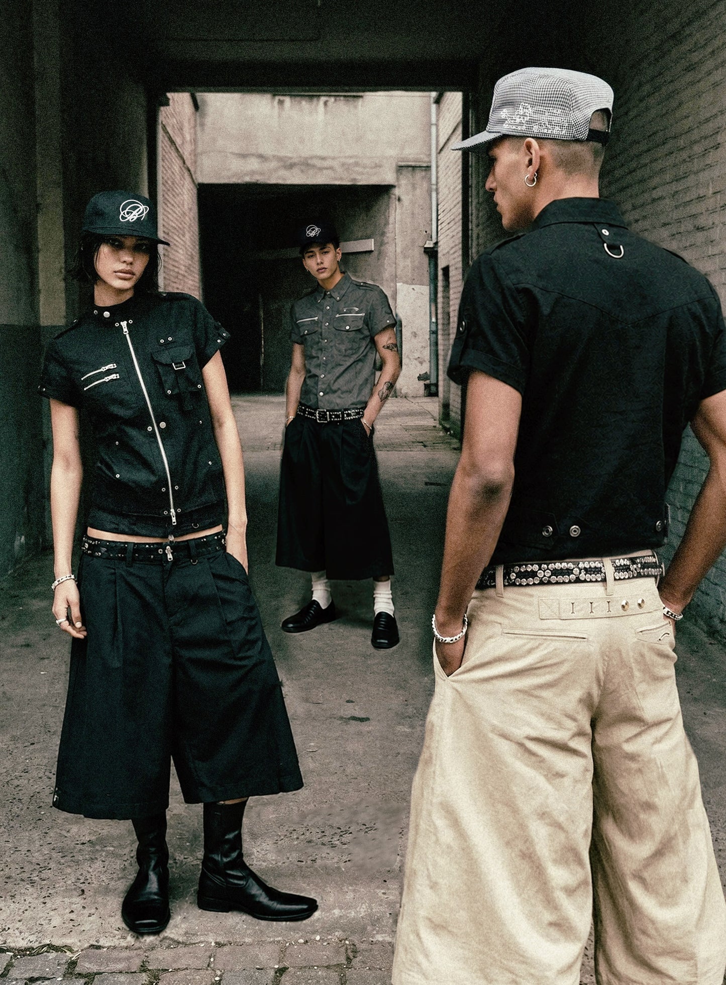 [w-sht26-017] Memphis Utility Short Sleeve Shirt - Black