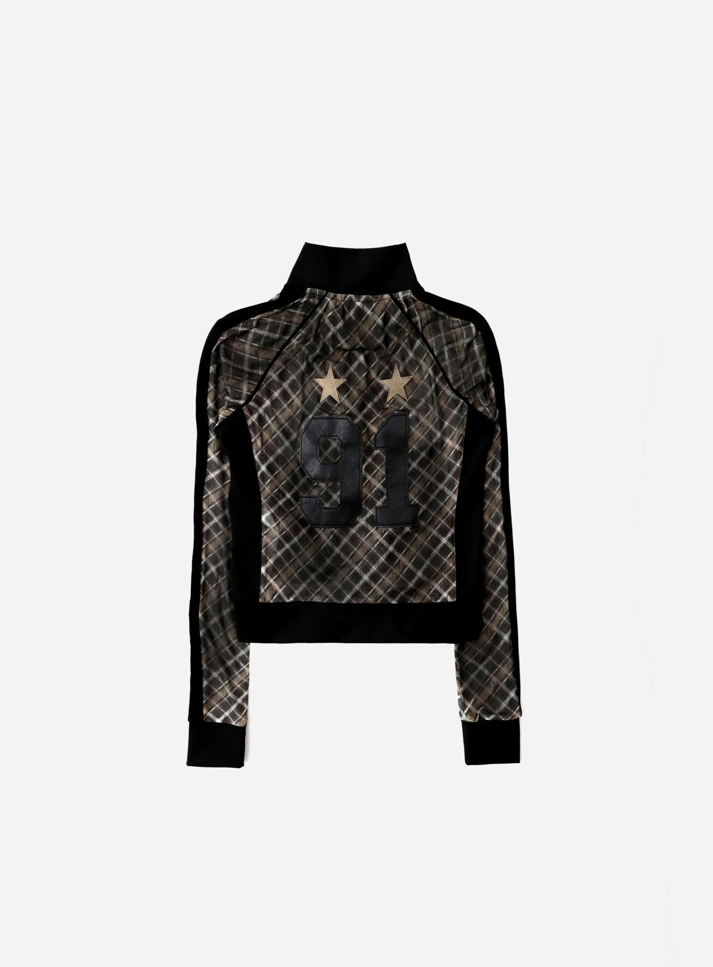 Vintage Club Track Zip-Up - Check Brown