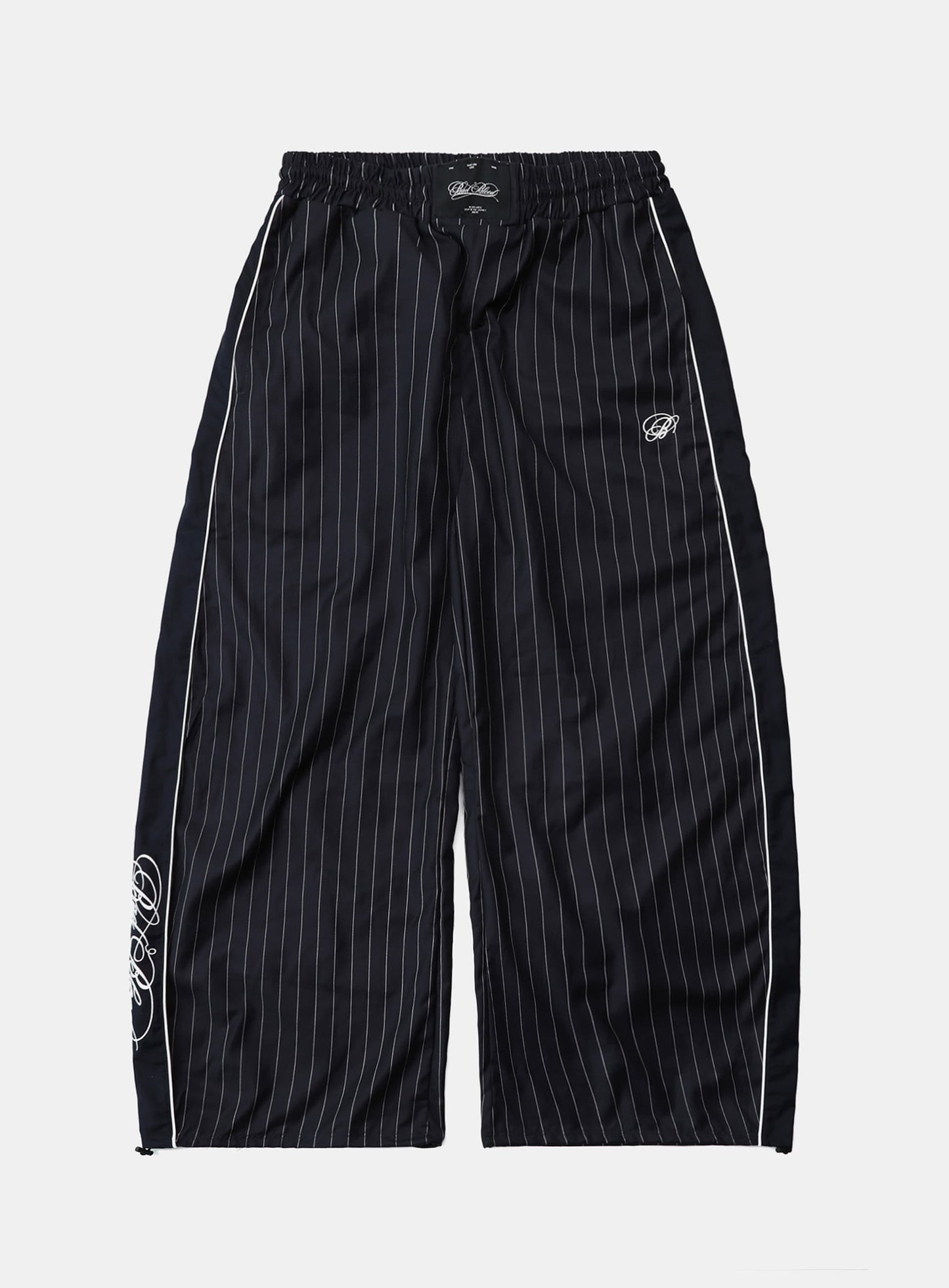 Dark Classic Pinstripe Track Pants - Navy